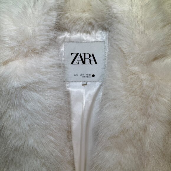 ZARA WOMEN COLLECTION SHORT FAUX FUR COAT - Picture 7 of 12